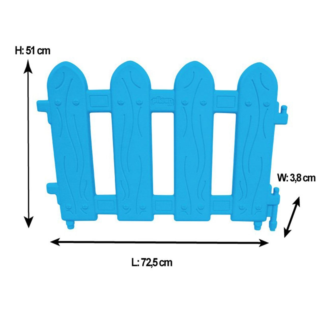 PILSAN Recinzione Gioco, Recinzione in plastica, Box 06203, 6 Elementi 72,5 x 51,5 x 51,5 x 3,8 cm