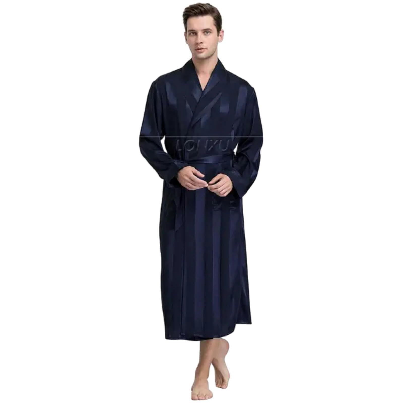 MdybF Szlafrok męska piżama bielizna nocna szlafrok szlafrok koszula nocna S ~ 3Xl__na prezenty