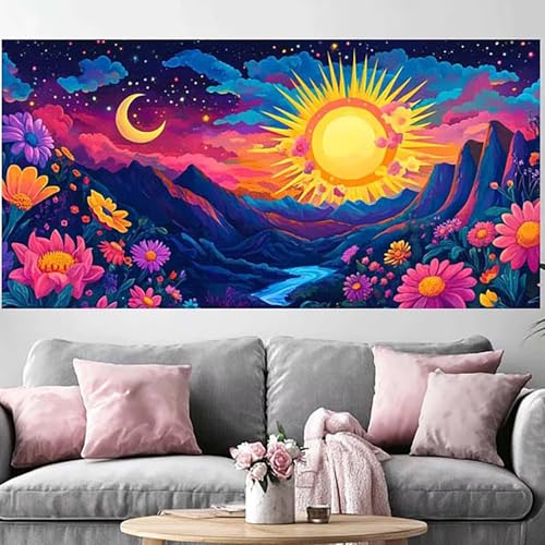 Diamond Painting Coucher De Soleil 100x200 anti-stress kit broderie complet adulte O-461G