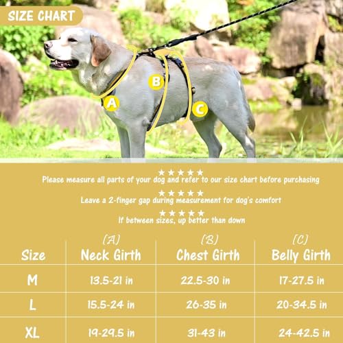 Image of Mihachi Escape Proof Dog Harness - No Pull Dog Harness with Handle, Soft Padded Reflective and Adjustable Full Body Pet Harness Vest for Medium Large Dogs Walking Hiking Training, Beige X-Large