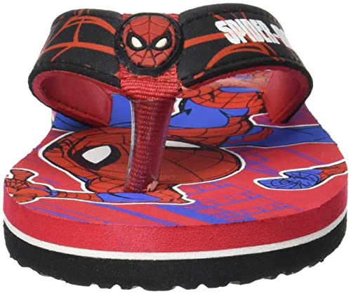 Image of Kidsville Spiderman Printed Blue Flipflops for Boys
