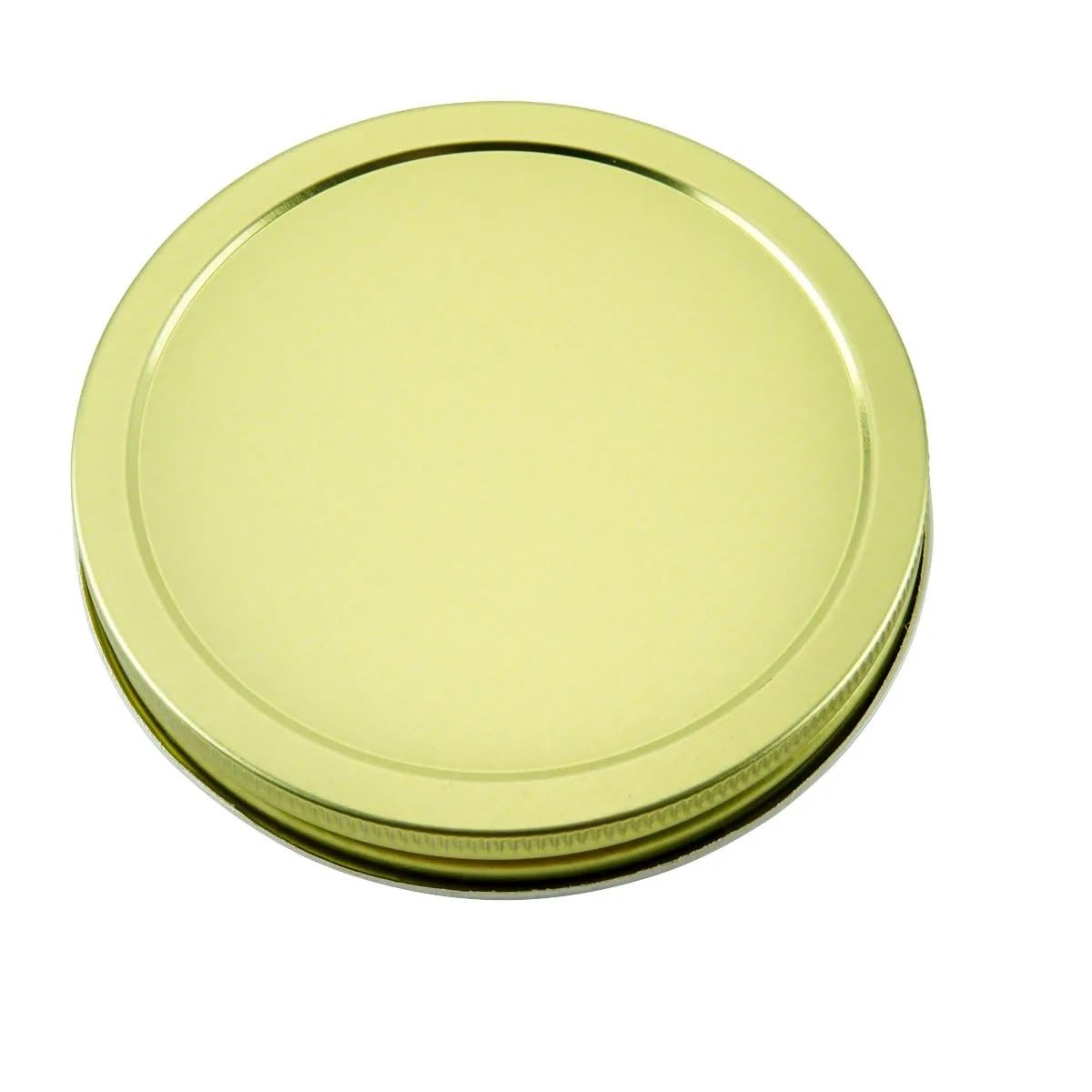 North Mountain Supply 110-400 Gold Metal Lids – Pack of 4 – Fits Wide Mouth Continuous Thread Glass Jars – Compatible with Select 1/2 Gallon & 1