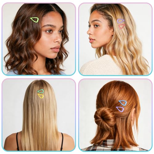 64 pinzas metálicas en forma de corazón para cabello miniatura 6