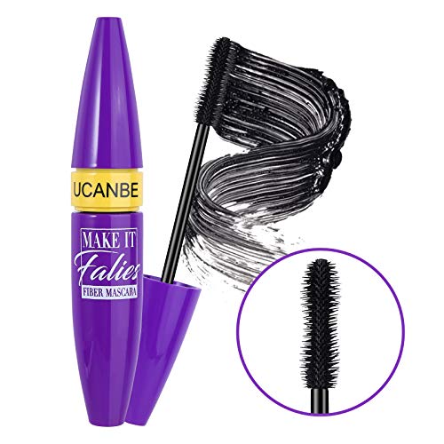 UCANBE 3Pcs Black 4D Plus Silk Fiber Mascara Set Boosts Lash Length Volume Definition, Long Lasting Liquid Eye Lash Extension Makeup Gift - No Clumping, No Smudging, Easy to Apply/Remove - Thumbnail 7
