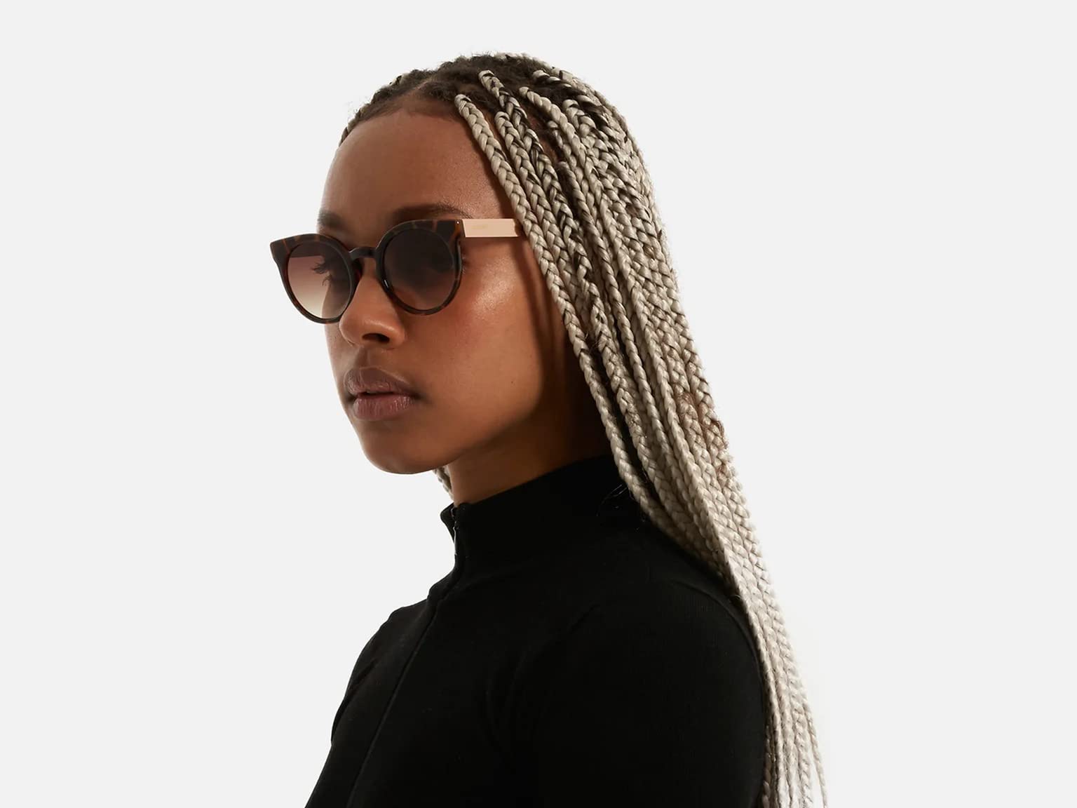 KOMONO Lulu Lunettes de soleil unisexes œil de chat en Bio-Nylon pour homme et femme avec protection UV et verres résistants aux rayures