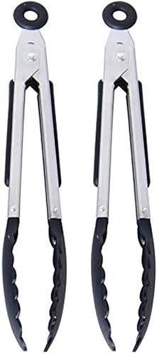 Farberware Juego de 2 pinzas clásicas con punta de nailon, color negro disponible en Yaxa Guatemala