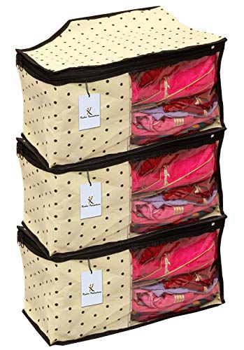 Kuber Industries 3 Piece Non Woven Blouse Cover Set, Ivory (B07G3KZ8NS) Amazon Price History, Amazon Price Tracker