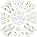 Produktbild 50 Stück Hair Braid Ringe Hair Loops Clips Gold Ring Shell Blätter Star Bells Rosen Schmetterling Glocken Perle Anhänger Ringe Set, Gold