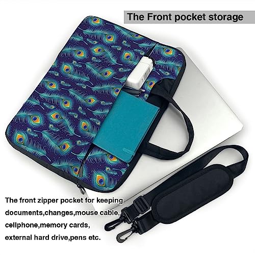 Sac ordinateur portable plumes de paon idéal pour le travail