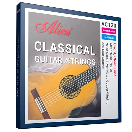 Classical Guitar Strings, Alice 2 Set Classic Guitar 6 Strings Clear Nylon Normal Tension...