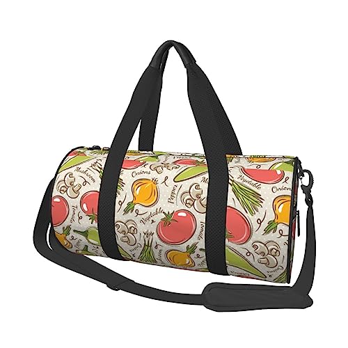 Sac de sport rond durable et grand sac de voyage noir ultra résistant