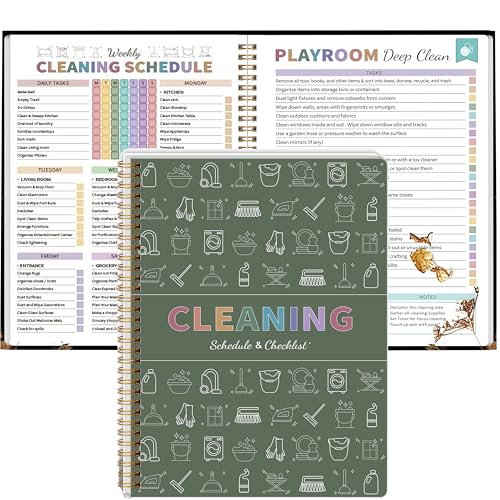 Adhd Cleaning Planner for Adults Women, Cleaning Schedule and Checklist
