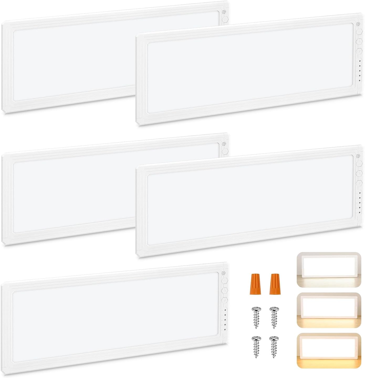 Kohree Dimmable RV Interior Light 12V 16.7" x 6.6", 1500 Lumen RV LED Ceiling Lights, 5 Levels of Dimming, 3 Color Temperature, 2900-6500K, RV Lights Fixtures for Car/RV/Trailer/Camper/Boat (5 Pack)