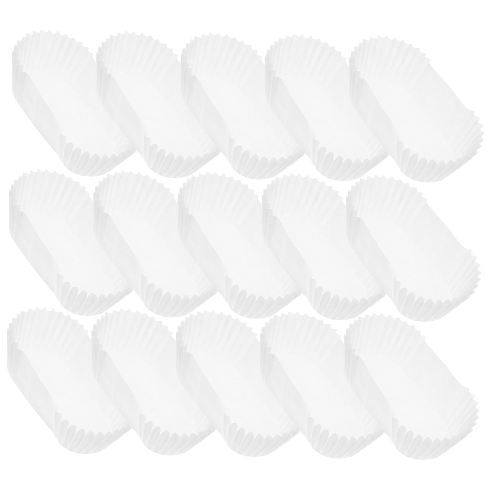 PRETYZOOM 4 Stück Backförmchen aus Papier Muffinförmchen luftdichter Cupcake-Behälter Ovales Papierbackboot hochzeitsdeko hochzeitsdeco Ovaler Kuchen-Pappbecher brot papier fach Weiß