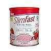 SlimFast Meal Replacement Powder, Original Strawberries & Cream, Weight Loss Shake Mix, 10g of Protein, 14 Servings