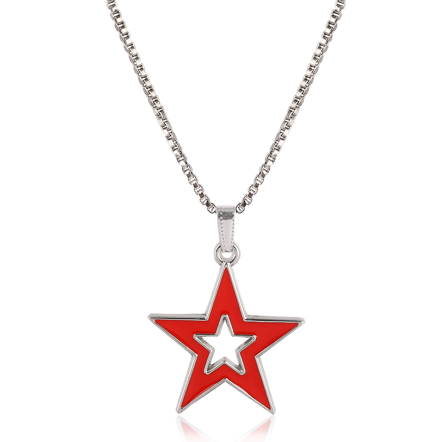 Elegant Statement Star Red Pendant for Men and Boys-image-49