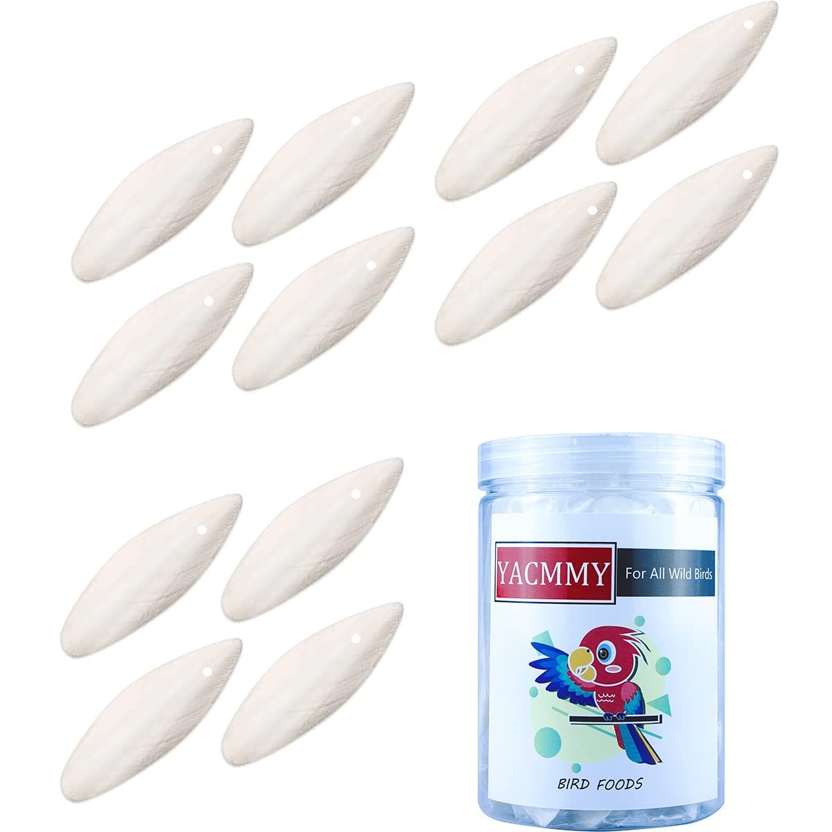 Natural Cuttlefish Bone for All Birds, Molar Calcium Fish Bone