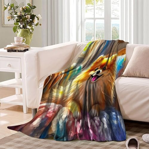 Couverture Poméranie 3D en microfibre moelleuse et douce 200x230cm - 4