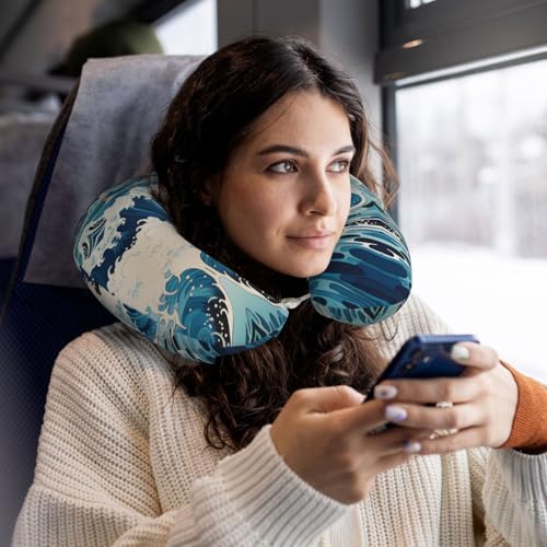 Almohada de espuma viscoelástica forma en U para viaje miniatura 5