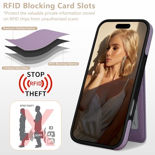 Anti-pickpocket étui RFID iPhone 17 Pro Max coque portefeuille à sangle