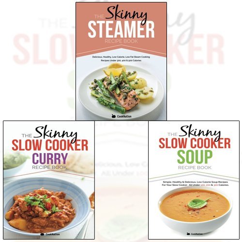 Skinny Slow Cooker Curry Recipe Book Collection 3 Books Set By