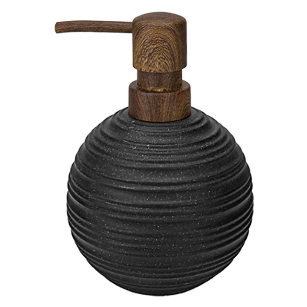Photo 1 of 1pcs Hand Soap Dispenser Set, Sandstone Textured Resin Liquid Soap Dispenser for Bathroom Countertop, Heavy & Sturdy Dish Wash Soap Dispenser for Kitchen, Matte Black