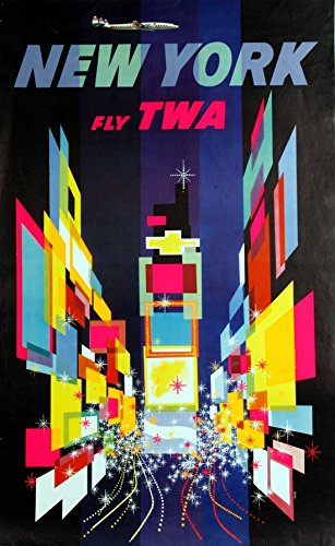 Amazon.com: New York Fly TWA Poster Print (8 x 10): Posters & Prints