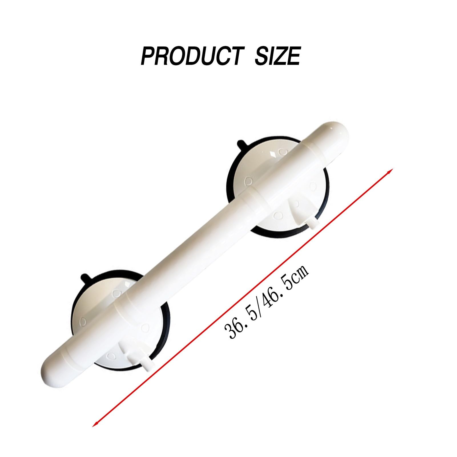 Barras de agarre for baño con ventosa con indicadores de seguridad, adecuadas for personas mayores y discapacitadas, no requiere perforación(46.5cm)