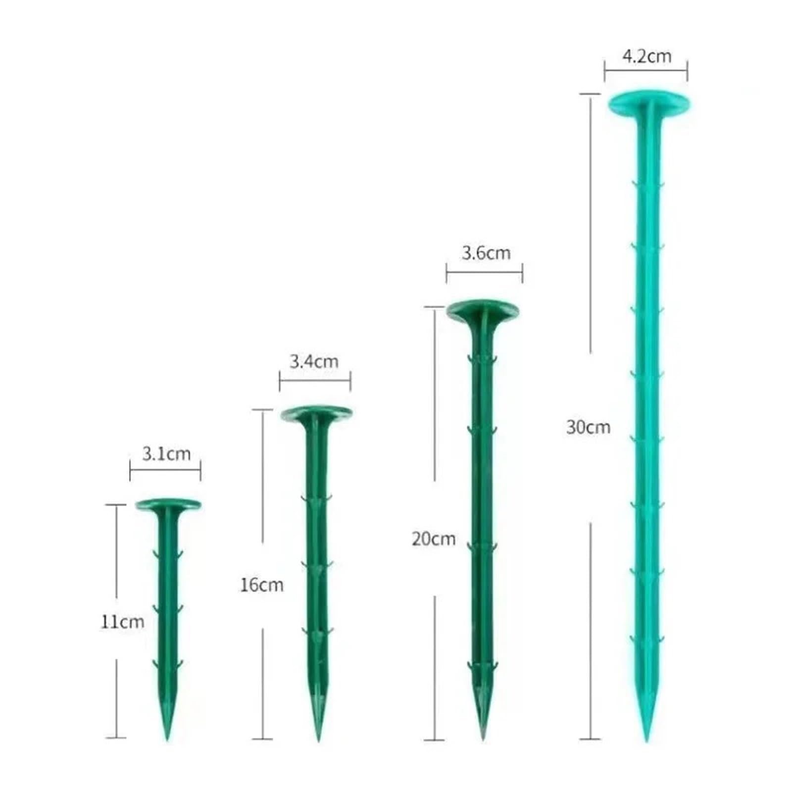 100 Pezzi di picchetti in plastica for Telo Anti-Erba, in Tessuto, for Tenere Ferma la Rete da Giardino, for Copertura in Anti-Erbacce per Fissaggio(30cm)