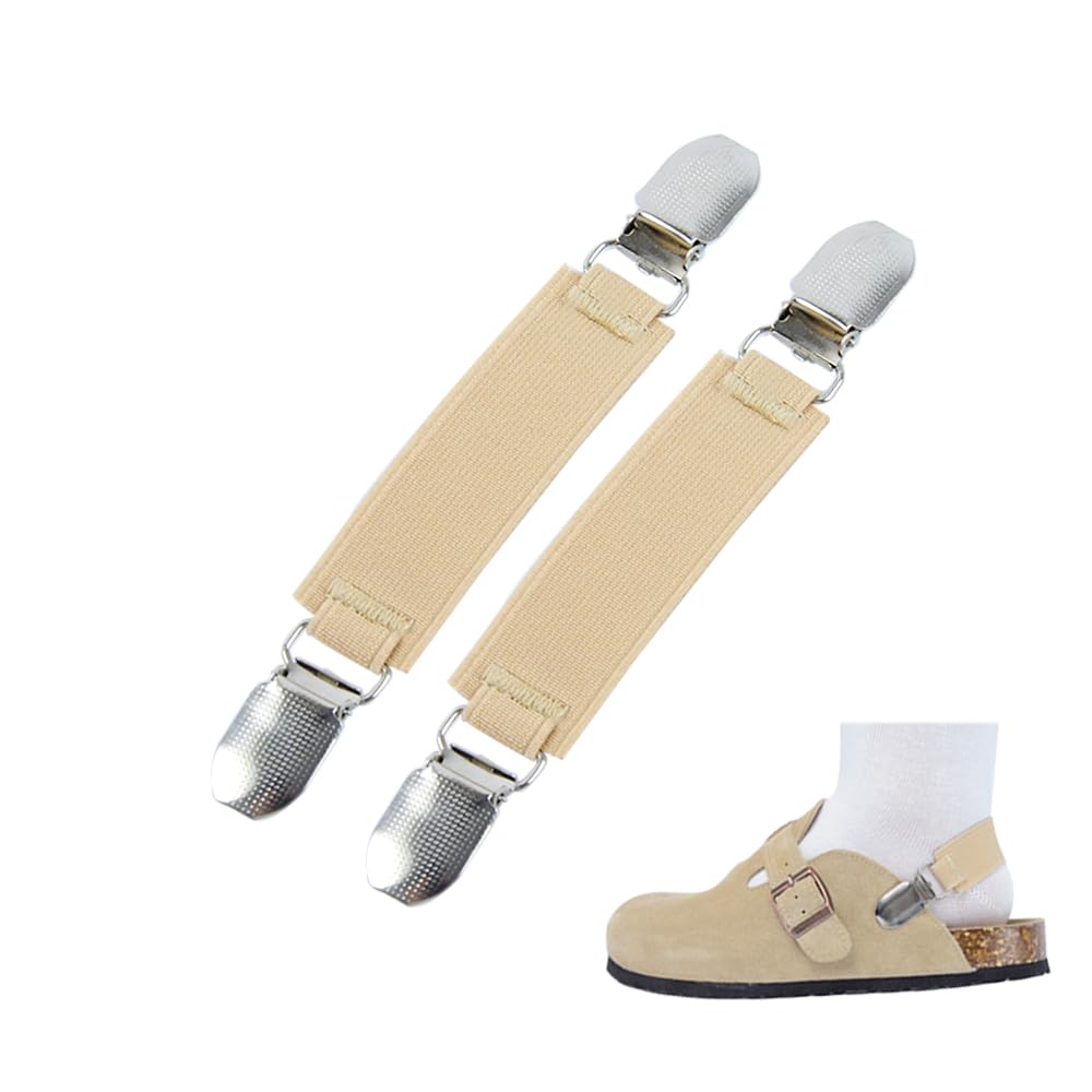 Nuevo 1 par de zapatos elásticos correas de talón cinturones lazos antideslizantes con broche de clip corbata cordones anchos antisueltos para zapatillas sandalias