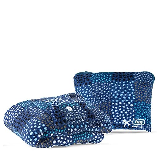 Lug Nap Sac Blanket & Pillow, Confetti Blue, One Size