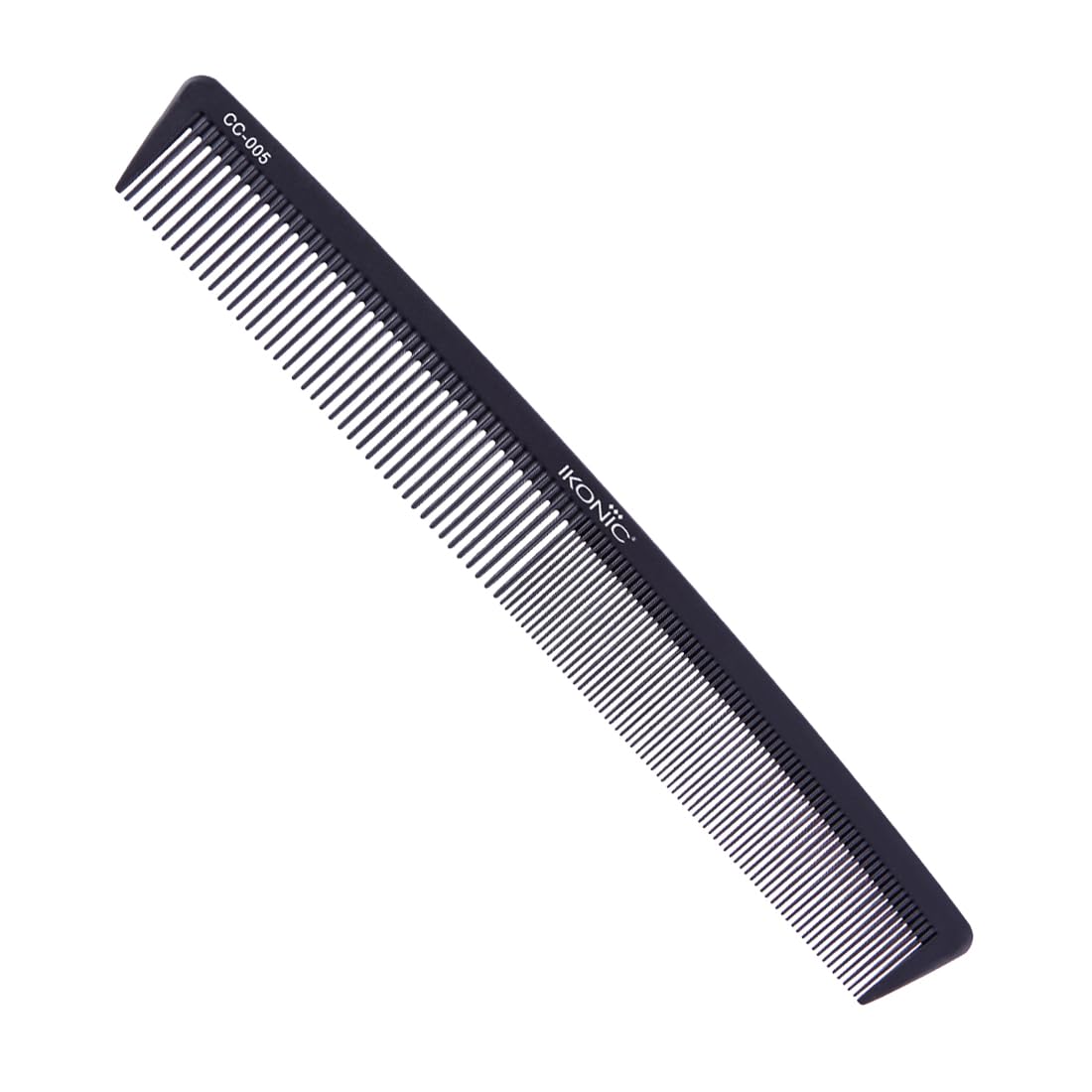 IKONIC CARBON COMB - CC-005 BLACK with Ionic Coating, evenly spread teeth and a curved top hold for a comfortable hold and easy switches during styling, Ideal for normal to thin hair-image-24