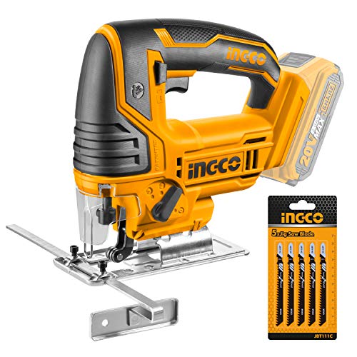 Sierra Caladora Inalámbrica INGCO 20V con Cuchilla de 5 piezas (S...