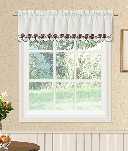 Lorraine Home Fashions Muérdago Cenefa para Cortina de Ventana, 147,3 cm de Ancho x 30,5 cm de Largo