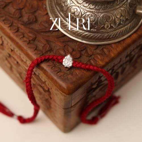 Image of 925 Sterling Silver Shubh Ganesh Luxury Rakhi