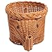 STOBAZA Elephant Rattan Storage Basket Woven Wicker Bin Hand Woven Shelf Organizer Cute Handmade Nursery Gift Animal Artwork Decoration for Vegetable Food Snack Storage Brown 20X20CM