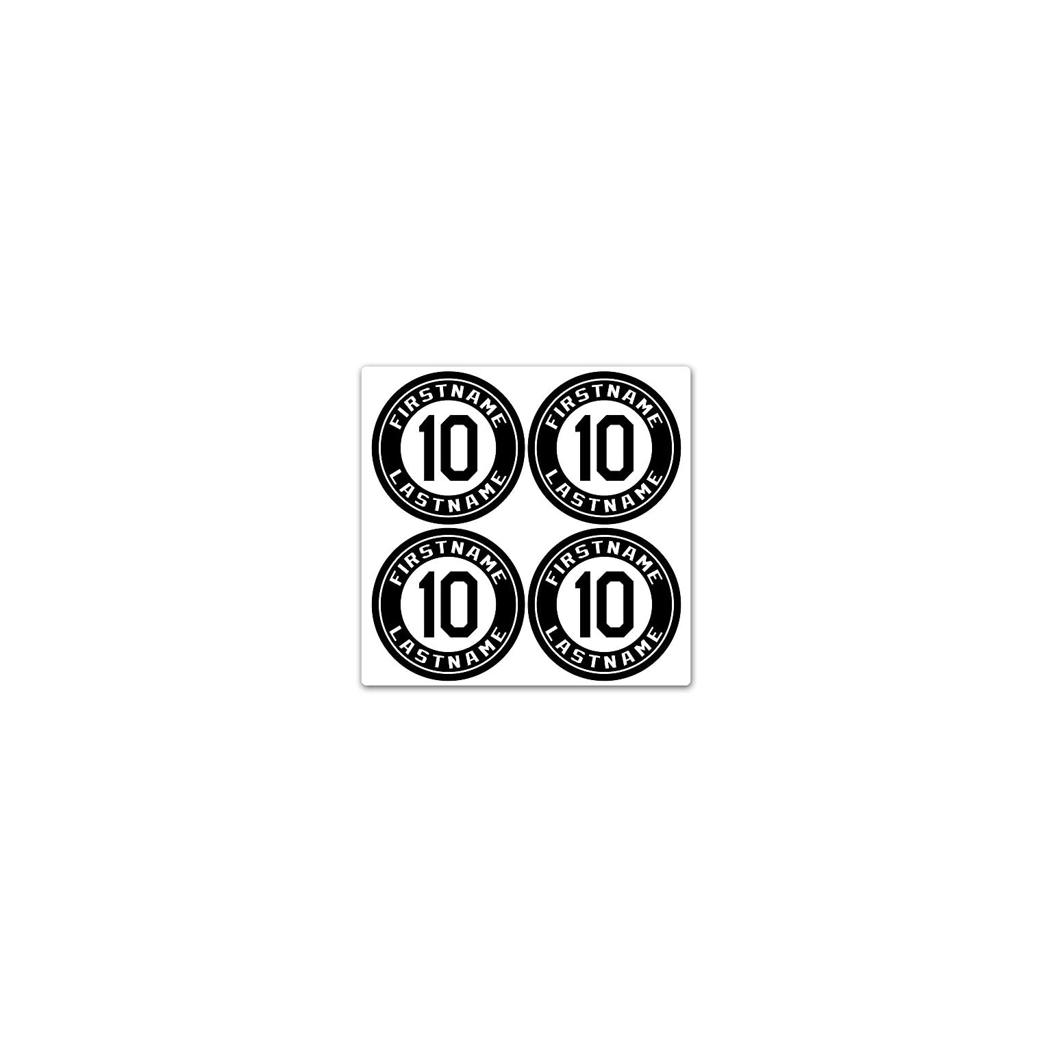 Custom Baseball Bat Decal Set Player Name and Number Design Bat Knob