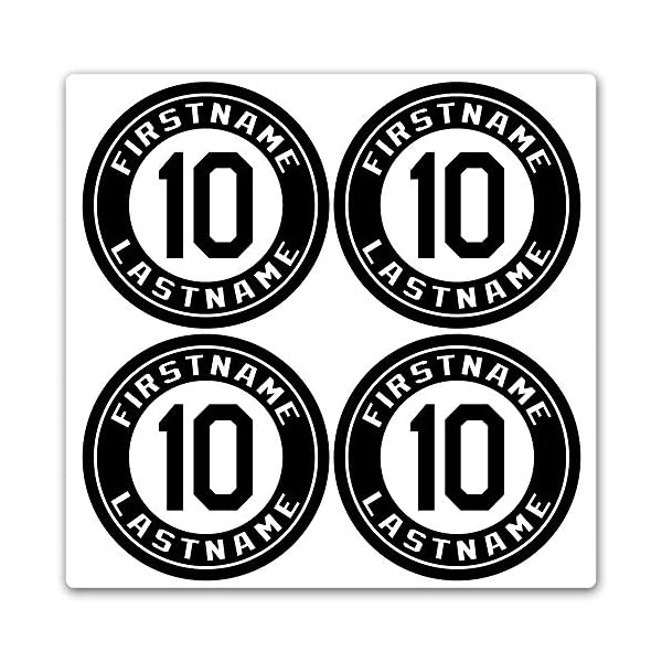 Custom Baseball Bat Decal Set Player Name and Number Design Bat Knob