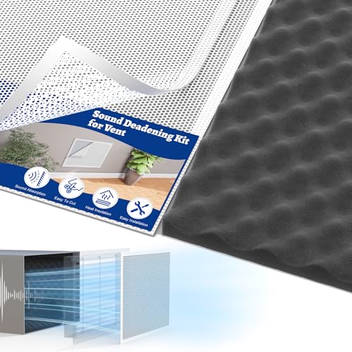 Wintcomfort Sound Deadening Kit for Vent, Sound Proof Foam Panel and Vent Covers for Noise Reducing, 5.38 Sqft Acoustic Foam Panels & 2 Pcs 10