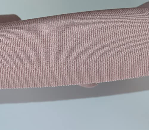 Image of TinaKim Ribbing Knit Fabric, for Waistbands Collar Cuffs Material (Strip of Dry Pink, 40x8in)