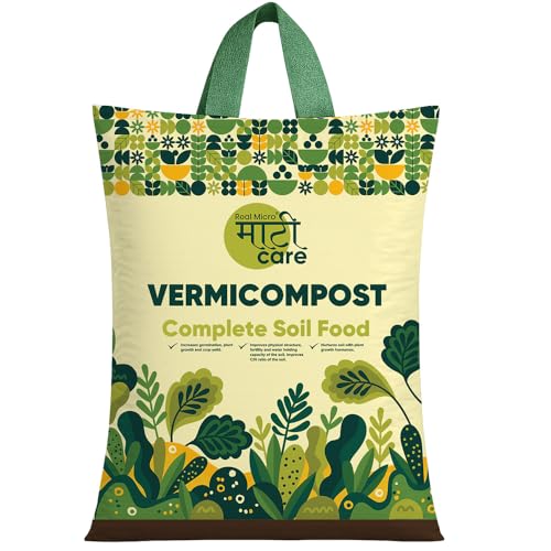 Image of Maati Care Vermicompost Fertilizer for Plants - 5 kg | 100% Natural Vermi Compost Manure for Home Garden & Balcony Plants | Organic Soil Booster for Plant | Ideal for All Gardening Needs