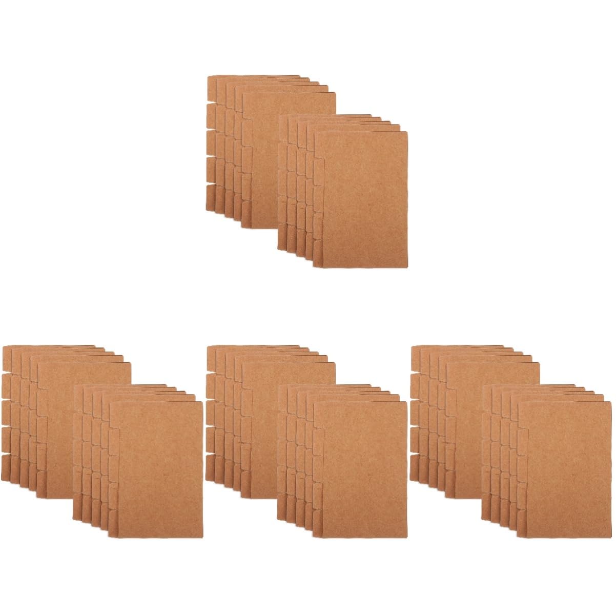 HOMSFOU 80 Sätze Oxford Index Cards Praktische Trennblätter für Ordner pro Set aus Braunem Kraftpapier für Büro und Studium