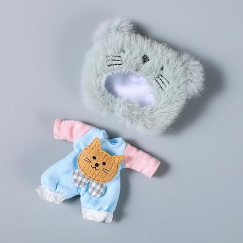 Ob11 Doll 1/12 Scale Cute Animal Style Doll Clothes Set Doll Birthday, BJD Doll Accessories - F