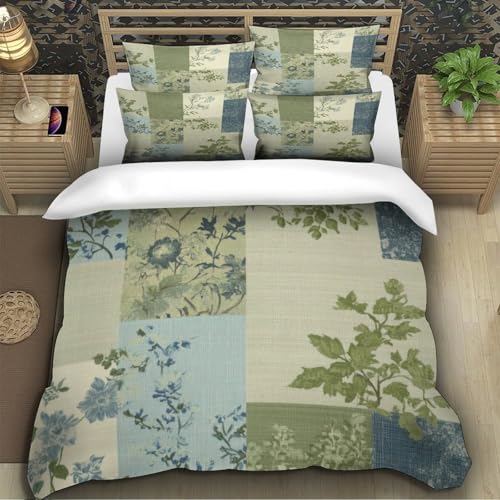 Housse de couette 260x220 hypoallergénique imprimé fleurs 3D