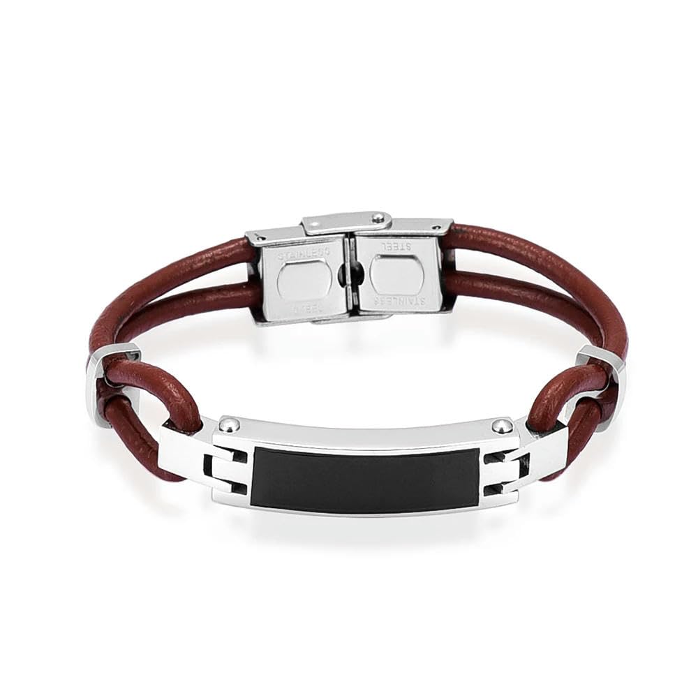 Bracelet urne pour cendres d'animaux en cuir rouge de 22 cm