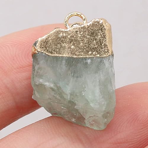 Miniatura 5 de LHJ 7 dijes de piedra de cristal natural, crudo, irregular, delicados, coloridos, de cuarzo, curativo, para collares, pulseras, joyería, yoga,