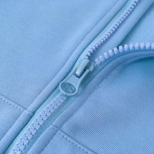 Image of Spring&Gege Boys Zip up Hoodie Soft Solid Classic Full Zip Hooded Sweatshirts for Kids (3-14 Years)