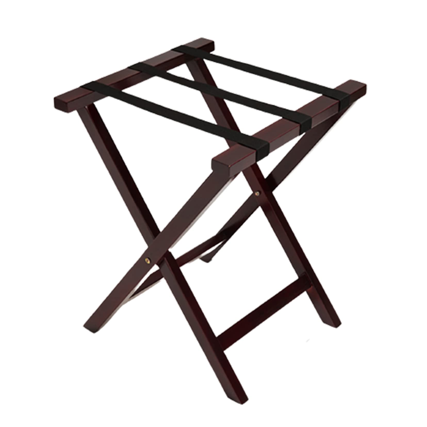 Portaequipajes de hotel for habitación de huéspedes Mejore la versión fuerte Portaequipajes plegable de madera de bambú duro dormitorio, habitación de huéspedes del hotel, rojo, 46x46x60cm
