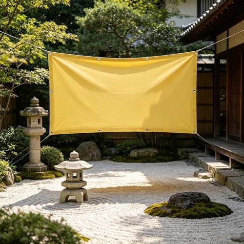 Vela Sombra Rectangular 1x2.3M Oxford 420D Impermeable con Cuerdas 3
