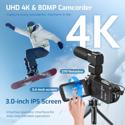 4K Camcorder for YouTube Vlogging